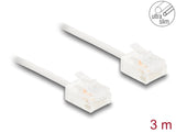 Delock RJ45 Netzwerkkabel Cat.6 UTP Ultra Slim 3 m weiß mit kurzen Steckern
