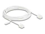 Delock RJ45 Netzwerkkabel Cat.6 UTP Ultra Slim 5 m weiß mit kurzen Steckern