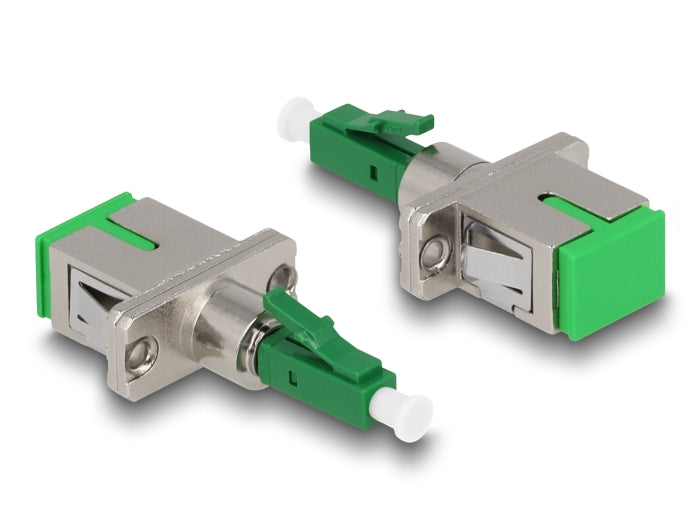 Delock LWL Hybrid Kupplung LC Simplex Stecker zu SC Simplex Buchse grün