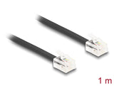 Delock Telefonkabel RJ11 Stecker zu RJ11 Stecker schwarz 1 m