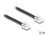 Delock Telefonkabel RJ11 Stecker zu RJ11 Stecker schwarz 5 m