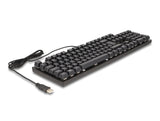 Delock Mechanische USB Gaming Tastatur kabelgebunden 1,6 m schwarz mit RGB Beleuchtung