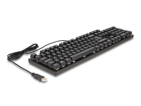 Delock Mechanische USB Gaming Tastatur kabelgebunden 1,6 m schwarz mit RGB Beleuchtung - Ansicht 3