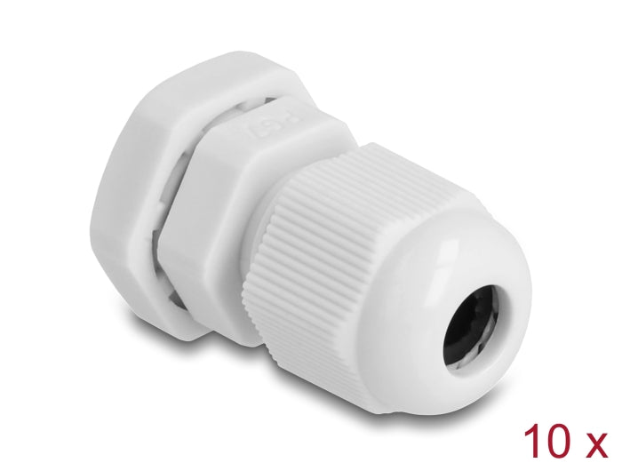 Delock Kabelverschraubung PG7 10 Stück grau