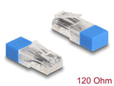 Delock RJ45 Stecker mit Abschlusswiderstand 120 Ohm blau