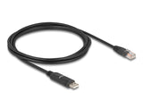 Delock Adapter USB 2.0 Typ-A Stecker zu 1 x Seriell RS-232 RJ45 Stecker 1,8 m schwarz