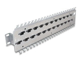 Delock 19″ Kabelabfangschiene für Netzwerkkabelverbinder mit LSA Anschluss 24 Port Metall