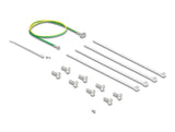 Delock 19″ Kabelabfangschiene für Netzwerkkabelverbinder mit LSA Anschluss 24 Port Metall