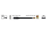 Delock Adapter USB 2.0 Typ-A Stecker zu 1 x Seriell RS-232 RJ45 Stecker 1,8 m schwarz