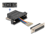 Delock D-Sub 25 Pin Buchse zu RJ12 Buchse Montagesatz schwarz