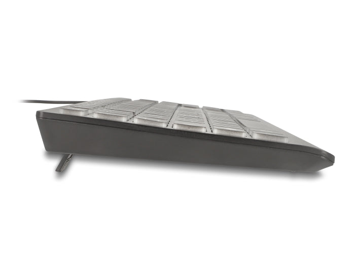 Delock USB Tastatur kabelgebunden 1,5 m schwarz mit XXL Buchstaben und Beleuchtung