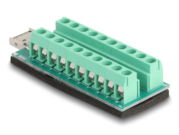 Delock USB Typ-E Key A Stecker zu Terminalblock Adapter 20 Pin