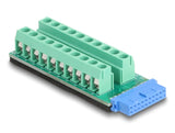 Delock USB Pfostenbuchse zu Terminalblock Adapter 20 Pin