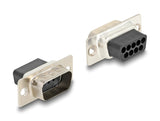 Delock D-Sub 9 Pin Stecker zu RJ45 Buchse Montagesatz rot