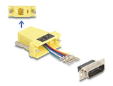 Delock D-Sub 15 Pin Stecker zu RJ12 Buchse Montagesatz gelb
