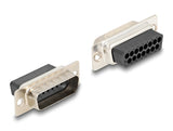 Delock D-Sub 15 Pin Stecker zu RJ12 Buchse Montagesatz weiß