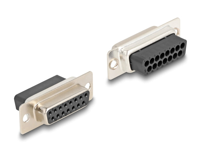 Delock D-Sub 15 Pin Buchse zu RJ45 Buchse Montagesatz weiß