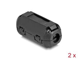 Delock Ferritkern / Ferritring für Rundkabel 3,5 mm 2 Stück schwarz