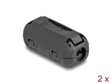 Delock Ferritkern / Ferritring für Rundkabel 5 mm 2 Stück schwarz