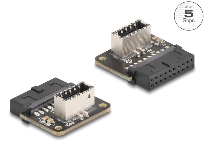 Delock USB 5 Gbps Adapter Pfostenbuchse zu intern Typ-E Key A Buchse gewinkelt