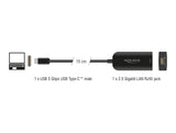 Delock USB Type-C™ Netzwerk Adapter 2,5 Gigabit LAN 1 x RJ45 ASIX