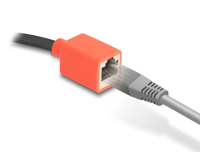 Delock RJ45 Geräteschutz Adapter Cat.6A S/FTP 20 cm (Break Away Adapter)