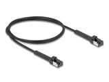Delock RJ45 Slim Netzwerkkabel Cat.6A U/FTP winkelbar schwarz 1 m