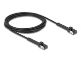 Delock RJ45 Slim Netzwerkkabel Cat.6A U/FTP winkelbar schwarz 3 m