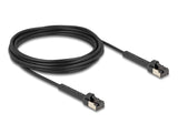 Delock RJ45 Slim Netzwerkkabel Cat.6A U/FTP winkelbar schwarz 5 m
