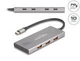 Delock 7 Port USB Hub 10 Gbps mit 4 x USB Type-C™ Buchse und 3 x USB Typ-A Buchse mit PD 80 W