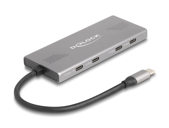 Delock 7 Port USB Hub 10 Gbps mit 4 x USB Type-C™ Buchse und 3 x USB Typ-A Buchse mit PD 80 W
