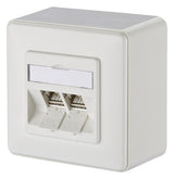 METZ CONNECT Anschlussdose Cat6A AP rws 130B12D20002-E 2xRJ45 Kanaleinb schräg