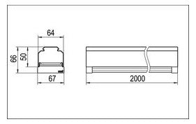 RIDI LED-Geräteträger 74W 6500K 11210lm VLGFP2001-5NDWS865B1100-RF 1LED Konv ws