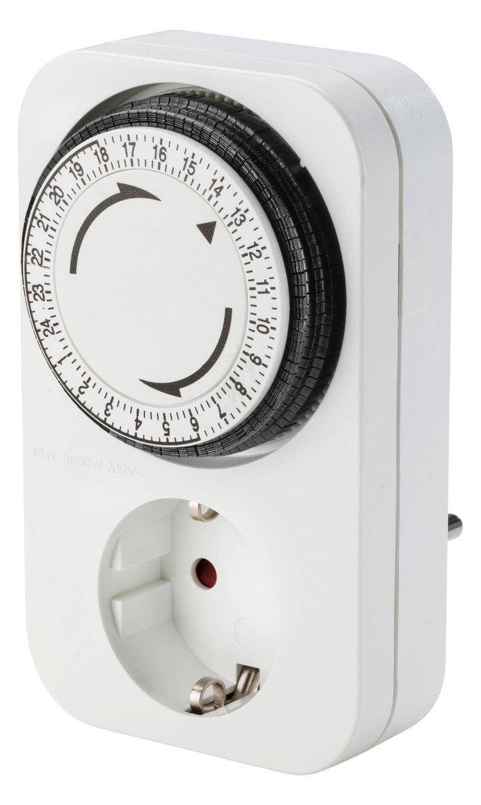 BACHMANN Steckdosenschaltuhr IP20 Tage 852.101 analog 230V 16A 15min