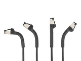 Delock RJ45 Slim Netzwerkkabel Cat.8.1 U/FTP winkelbar bis 40 Gbps schwarz 0,25 m