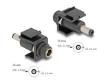 Delock Keystone Modul DC 5,5 x 2,5 mm Buchse zu DC 5,5 x 2,5 mm Stecker schwarz