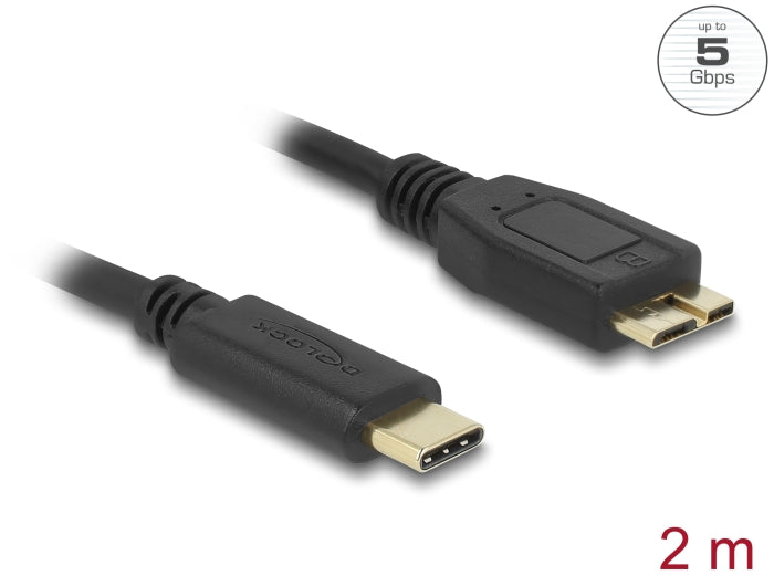 Delock USB 5 Gbps Kabel USB Type-C™ Stecker zu USB Typ Micro-B Stecker 2 m