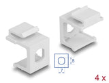 Delock Keystone Abdeckung weiß mit 8,0 mm Durchführung +Hex 4 Stück