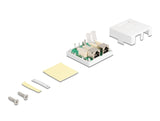 Delock Netzwerk Anschlussdose 2 Port Cat.6