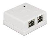 Delock Netzwerk Anschlussdose 2 Port Cat.6