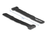 Delock Klett-Kabelbinder mit Schlaufe L 150 x B 20 mm schwarz 5 Stück