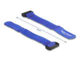 Delock Klett-Kabelbinder mit Schlaufe L 150 x B 20 mm blau 5 Stück