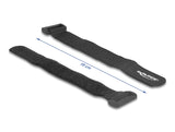 Delock Klett-Kabelbinder mit Schlaufe L 190 x B 25 mm schwarz 5 Stück