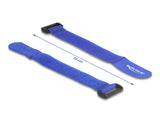Delock Klett-Kabelbinder mit Schlaufe L 190 x B 25 mm blau 5 Stück
