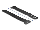 Delock Klett-Kabelbinder mit Schlaufe L 280 x B 38 mm schwarz 3 Stück