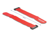 Delock Klett-Kabelbinder mit Schlaufe L 280 x B 38 mm rot 3 Stück