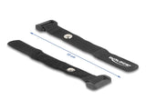 Delock Klett-Kabelbinder mit Schlaufe und Befestigungsöse L 150 x B 20 mm schwarz 5 Stück