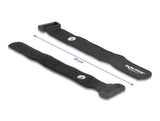 Delock Klett-Kabelbinder mit Schlaufe und Befestigungsöse L 190 x B 25 mm schwarz 5 Stück