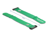 Delock Klett-Kabelbinder mit Schlaufe und Befestigungsöse L 280 x B 38 mm grün 3 Stück