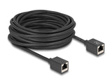 Delock Netzwerk Verlängerungskabel RJ45 Kupplung Buchse zu RJ45 Buchse Cat.6A S/FTP 10 m schwarz